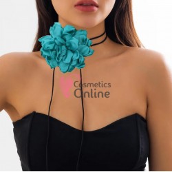 Floare cu snur pentru decor gat sau mana PRL51GG Turcoaz